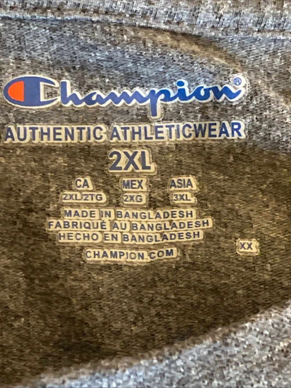 Penn State Nittany Lions NCAA Champion Logo Spell Out Gray Pocket T-Shirt 2XL - Picture 6 of 7